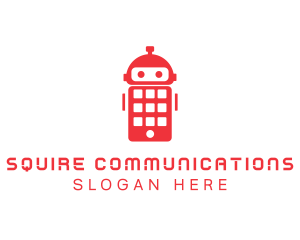 Mobile Phone Robot logo design