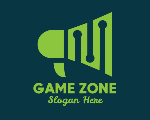 Green Megaphone Equalizer  logo