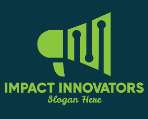 Green Megaphone Equalizer  logo