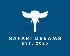 Safari Elephant Wings logo design