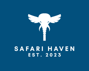 Safari Elephant Wings logo design