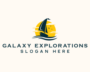 Ocean Boat Sailing logo design