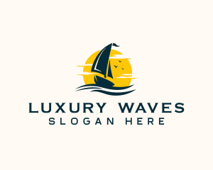 Ocean Boat Sailing logo design