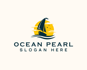 Ocean Boat Sailing logo design