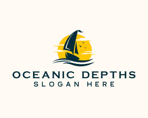 Ocean Boat Sailing logo design