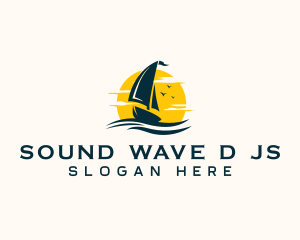 Ocean Boat Sailing logo design