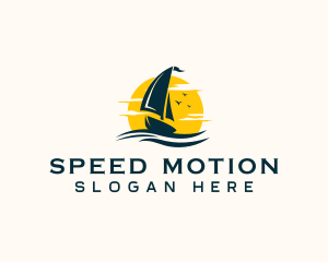 Ocean Boat Sailing logo design