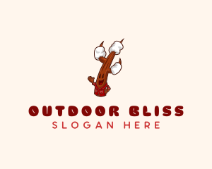 Outdoor Camping Marshmallow logo design