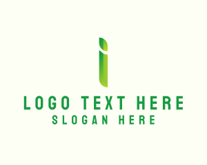 Green Firm Letter I logo design