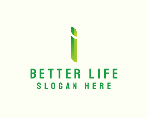 Green Firm Letter I logo design