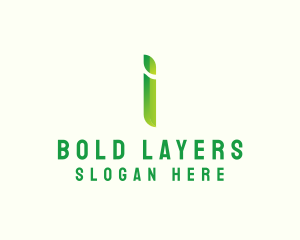 Green Firm Letter I logo design