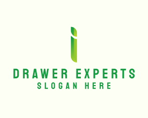 Green Firm Letter I logo design