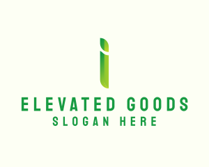 Green Firm Letter I logo design