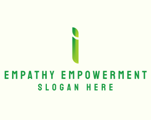 Green Firm Letter I logo design