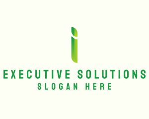 Green Firm Letter I logo design