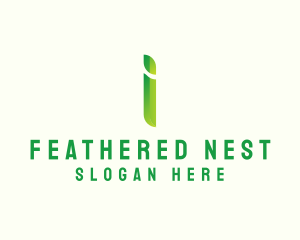 Green Firm Letter I logo design