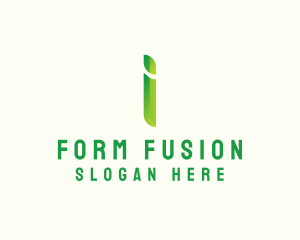 Green Firm Letter I logo design