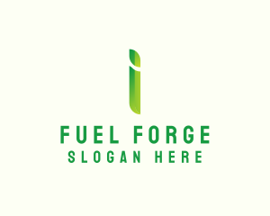 Green Firm Letter I logo design