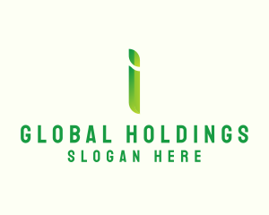 Green Firm Letter I logo design