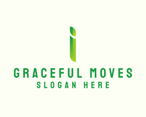 Green Firm Letter I logo design