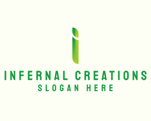 Green Firm Letter I logo design