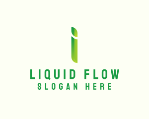 Green Firm Letter I logo design