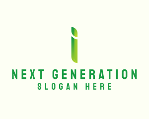 Green Firm Letter I logo design