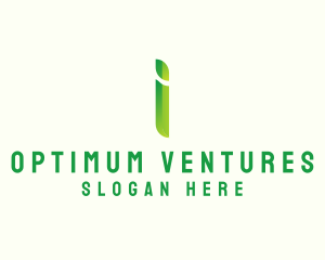 Green Firm Letter I logo design