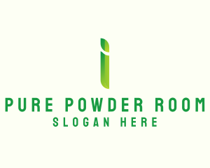 Green Firm Letter I logo design