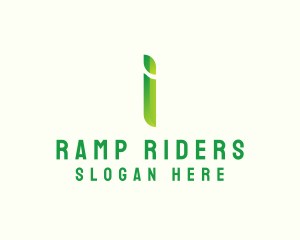 Green Firm Letter I logo design