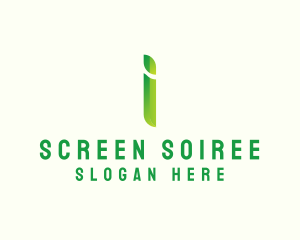 Green Firm Letter I logo design