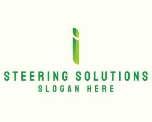 Green Firm Letter I logo design