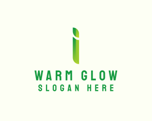 Green Firm Letter I logo design