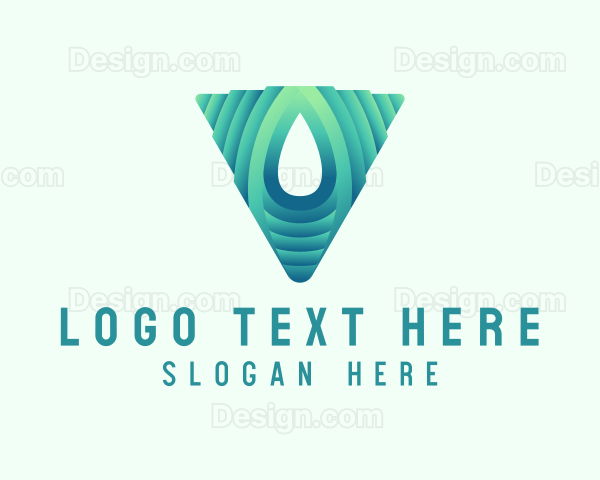 Gradient Triangle Droplet Logo