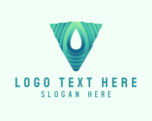 Gradient Triangle Droplet logo