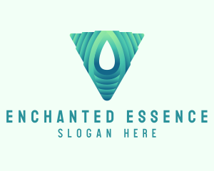 Gradient Triangle Droplet logo design