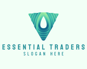 Gradient Triangle Droplet logo design