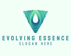 Gradient Triangle Droplet logo design