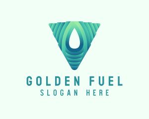 Gradient Triangle Droplet logo design