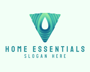 Gradient Triangle Droplet logo design