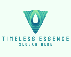 Gradient Triangle Droplet logo design