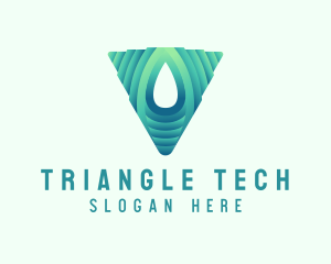 Gradient Triangle Droplet logo