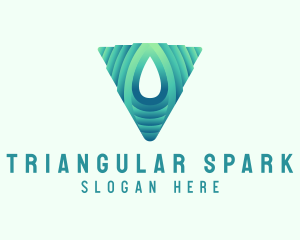 Gradient Triangle Droplet logo