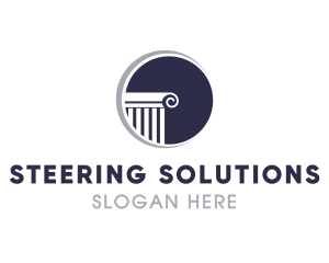 Professional Crescent Pillar logo design