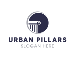 Professional Crescent Pillar logo design