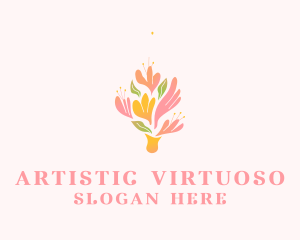 Spring Flower Bouquet  logo design