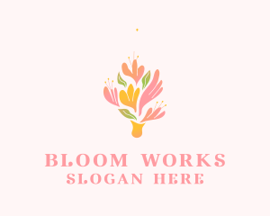 Spring Flower Bouquet  logo design