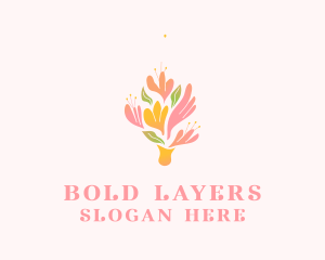 Spring Flower Bouquet  logo design