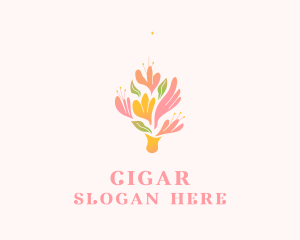 Spring Flower Bouquet  logo design