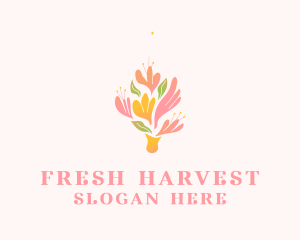 Spring Flower Bouquet  logo design